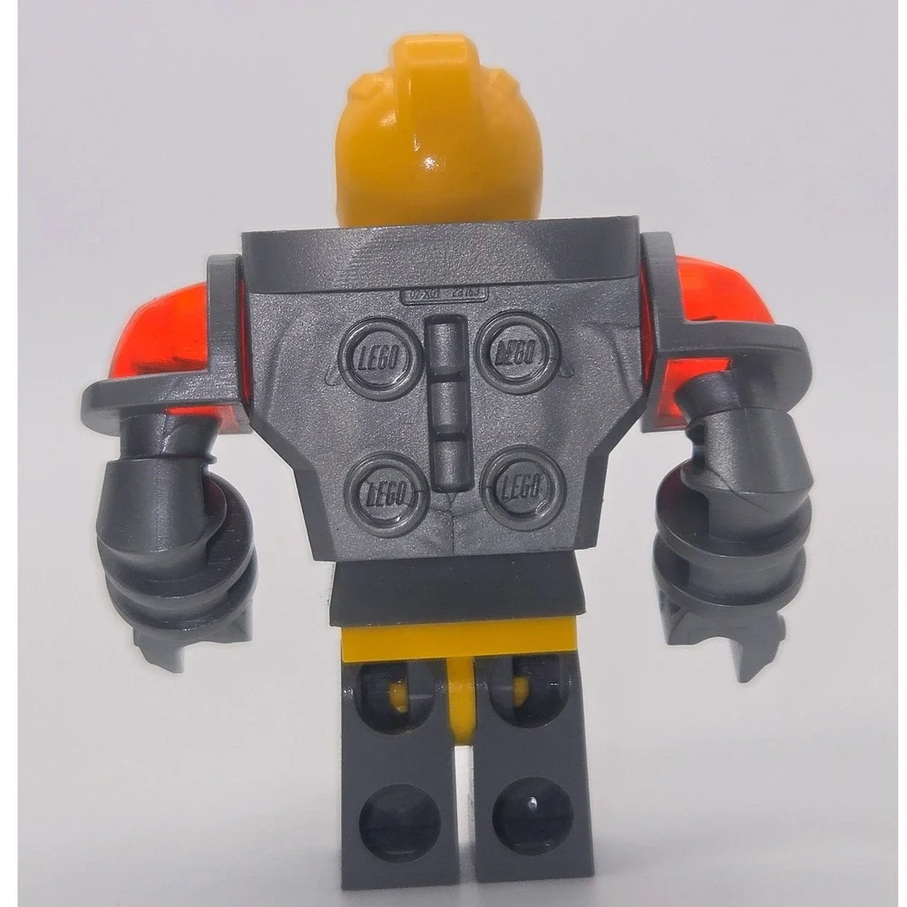 LEGO Nexo Knights Axl Minifigure Small Silver Orange Excellent